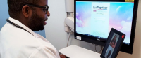 Nurse using telehealth.